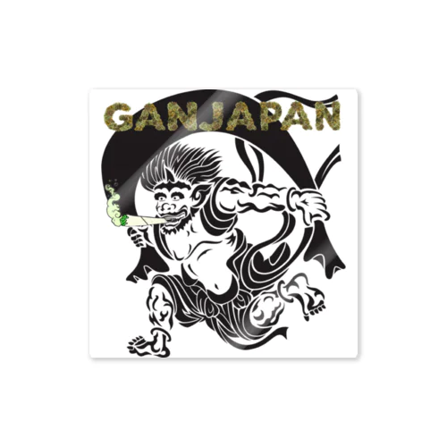 GANJAPAN 風神 ステッカー