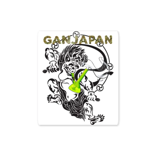 GANJAPAN 雷神 ステッカー