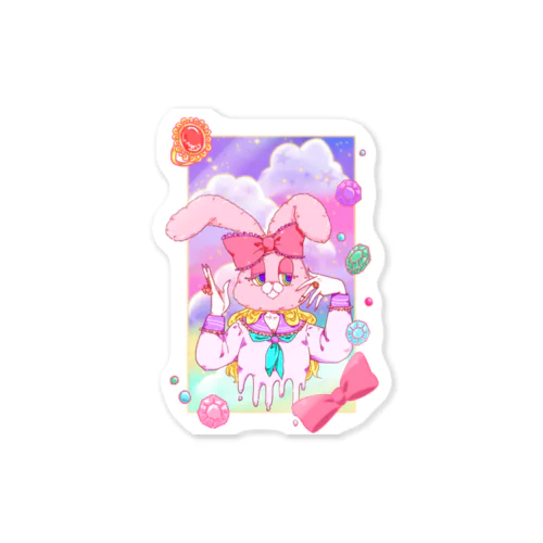 うさぎ頭のゆめかわセーラー少女 Sticker