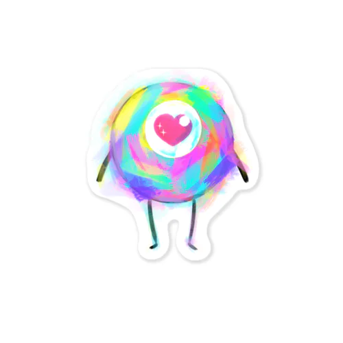 colorful heart eye* Sticker