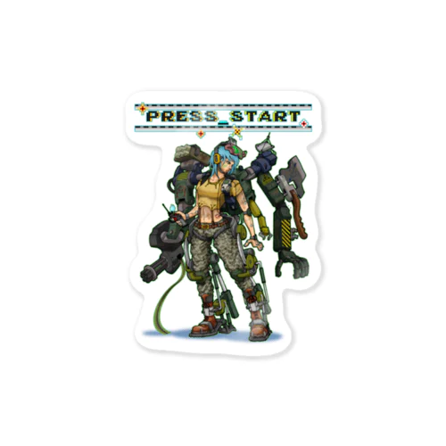 “PRESS START” 1-#1 Sticker