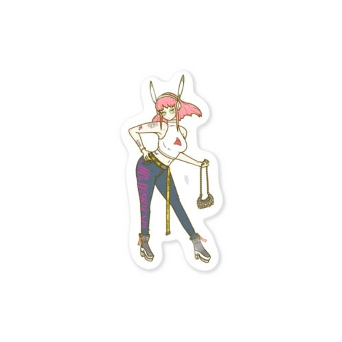 デスメテオ火野のステッカーイラスト3 Sticker