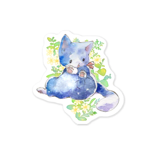 水彩にゃんこ Sticker