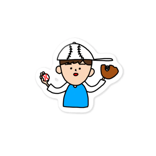 baseball boy Sticker