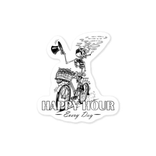 "HAPPY HOUR"(B&W) #1 Sticker