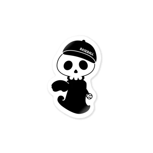 baseball skull（ピッチャー） Sticker