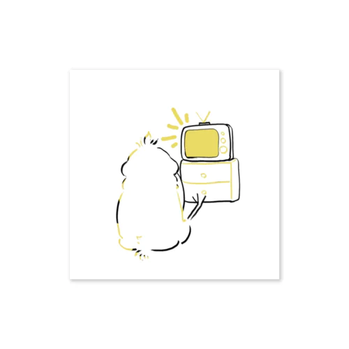 ハシビロコウさんとテレビ Sticker