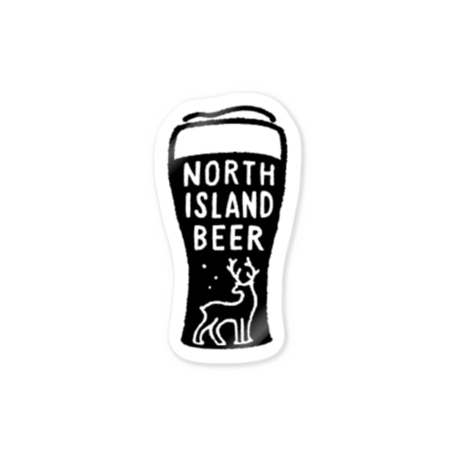 ノースアイランドビール グラスステッカー Sticker
