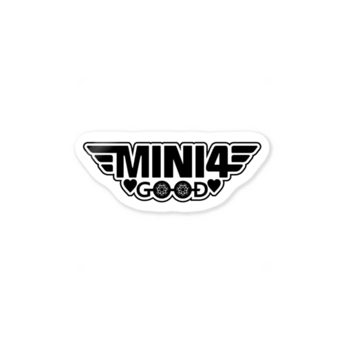 mini4goodロゴブラック Sticker