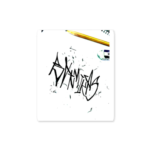 BANMIKAS  Scribble print ステッカー