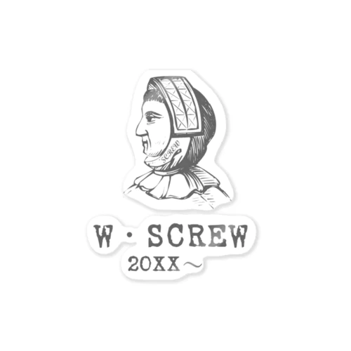 W・SCREW logo  ステッカー