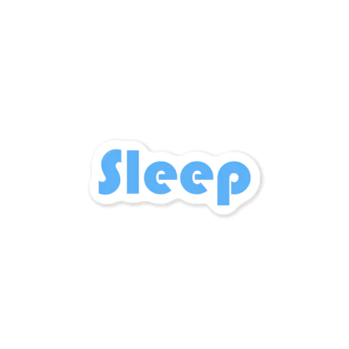 sleep ロゴ 水色 ステッカー