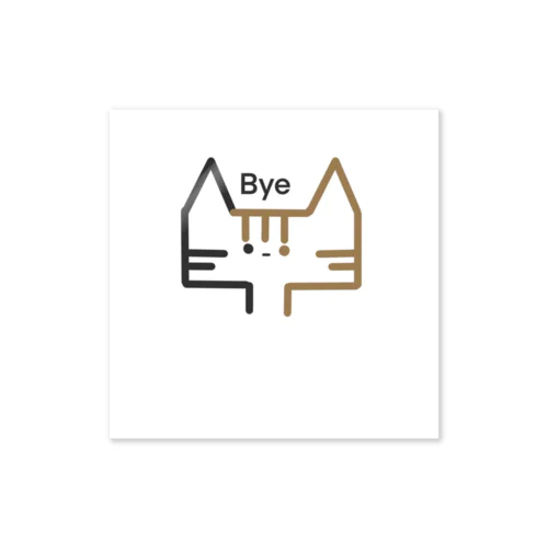 The Bye Cat  Sticker