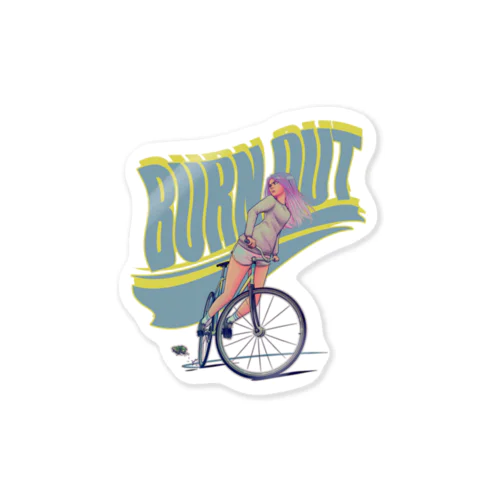 "BURN OUT" Sticker