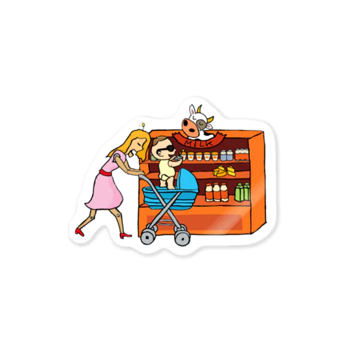 Shopping Baby Sticker