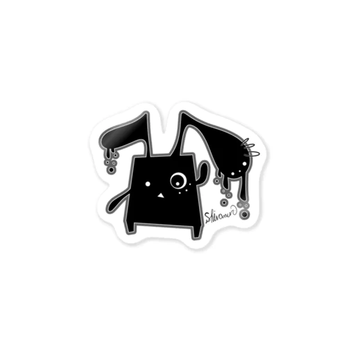 square　rabbit Sticker