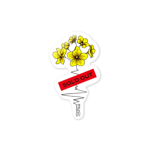 music flower sold out ver Sticker