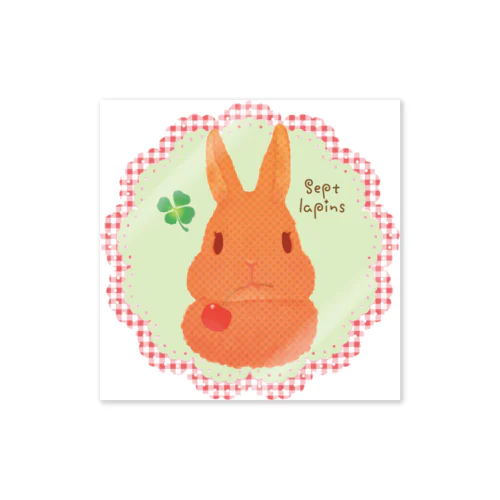 cerises lapin Sticker