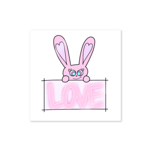 うさぎで伝える LOVE ステッカー Sticker