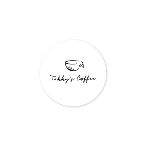 sizeL takky's coffee (black) Sticker