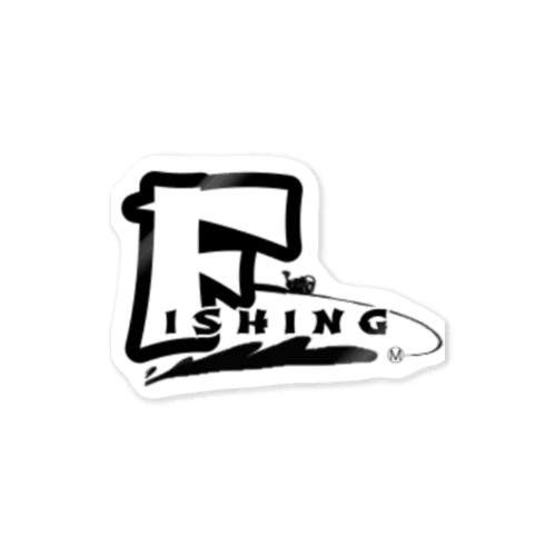 fishing ロゴ Sticker
