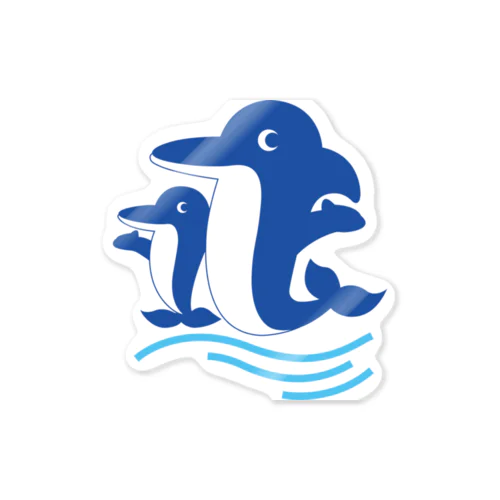 イルカの親子 Sticker