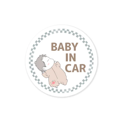 baby in car ステッカー