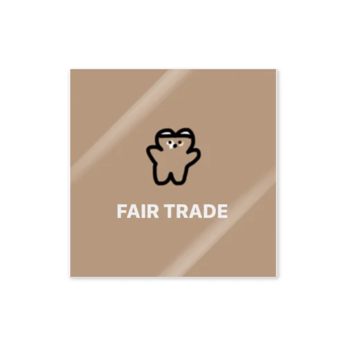 くまくま。FAIR TRADE ステッカー