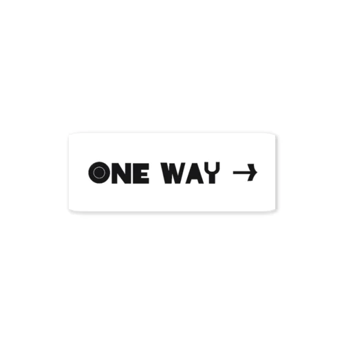 ONE WAY→ ステッカー