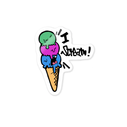 I scream  ステッカー