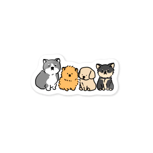 子犬集合　文字無しver Sticker