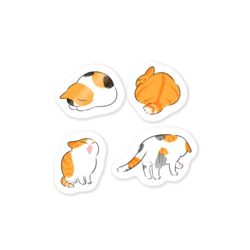猫オレンジ Sticker