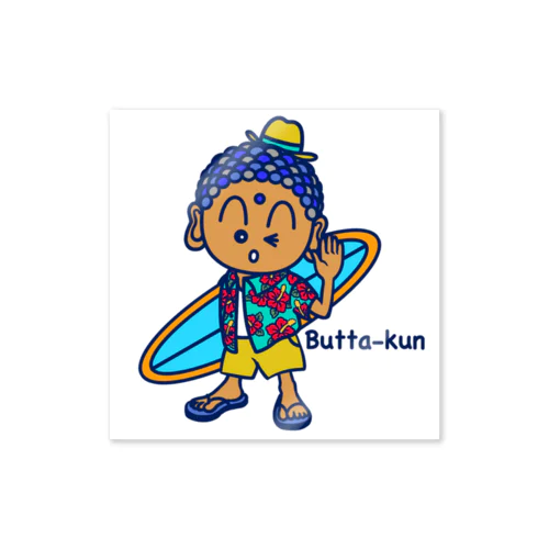 beach style Butta-kun ステッカー