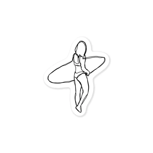 Surf girl Sticker