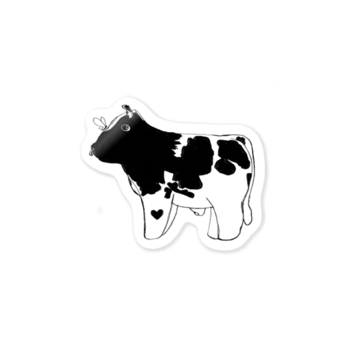 子牛と蝶 Sticker