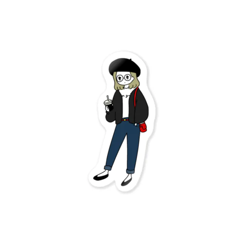 stylish girl Sticker