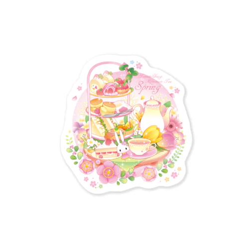 Spring-トマトうさぎアフタヌーンシリーズ Sticker