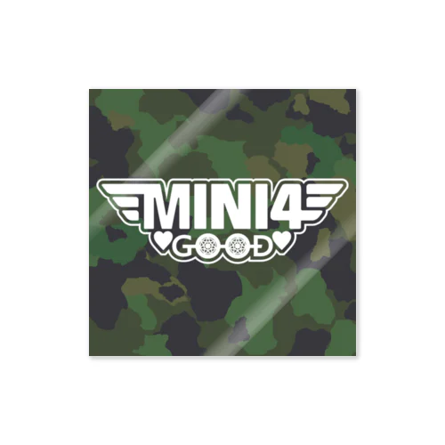 mini4goodロゴカモフラージュ Sticker