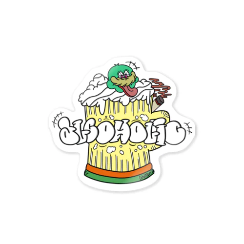 alcoholic candra Sticker