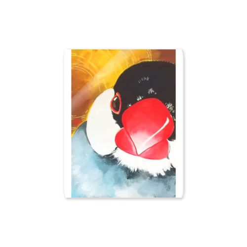 どアップ桜文鳥 Sticker