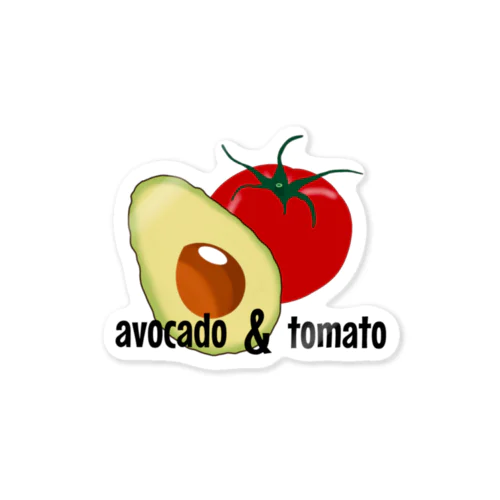 avocado&tomato Sticker