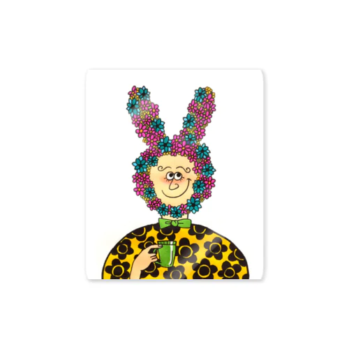 flower rabbit Sticker