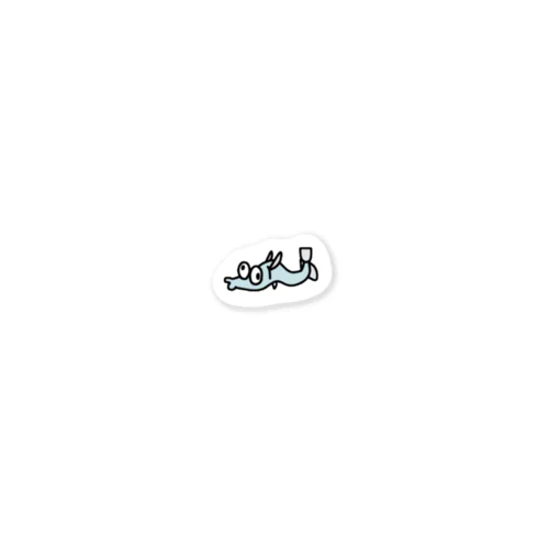 背曲がりメダカのビロ（ソロ） Sticker