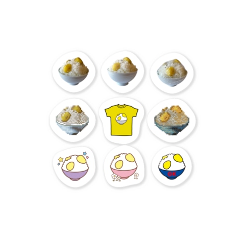 栗ご飯の欲張りセット Sticker