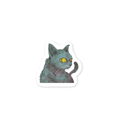 【路st.】路地裏に潜む猫 Sticker