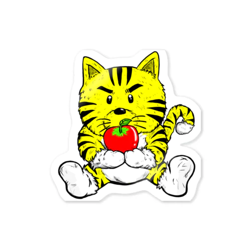 Tiger and apple  TORAくんとリンゴ　廃番 Sticker