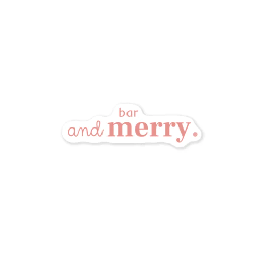 and merry.ステッカー 스티커