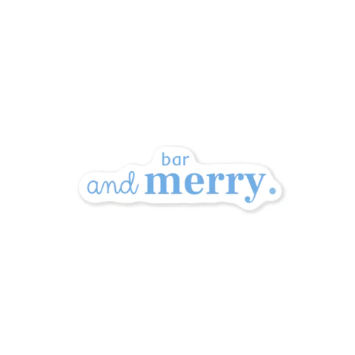 and merry.ステッカー（水色） Sticker