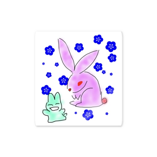 ピンクうさぎ Sticker