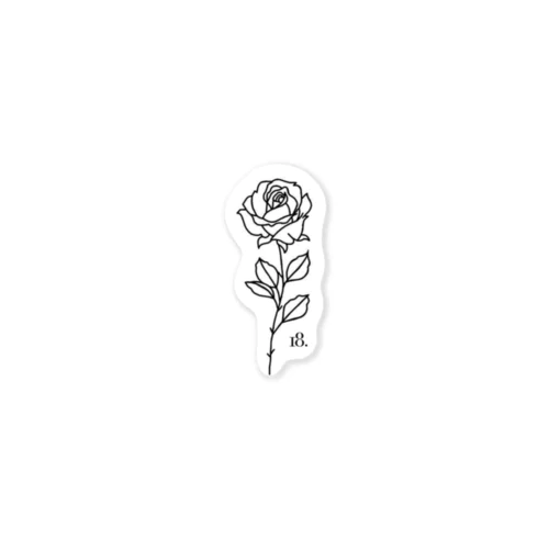 rose. Sticker